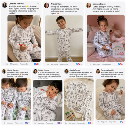Pijama para colorear