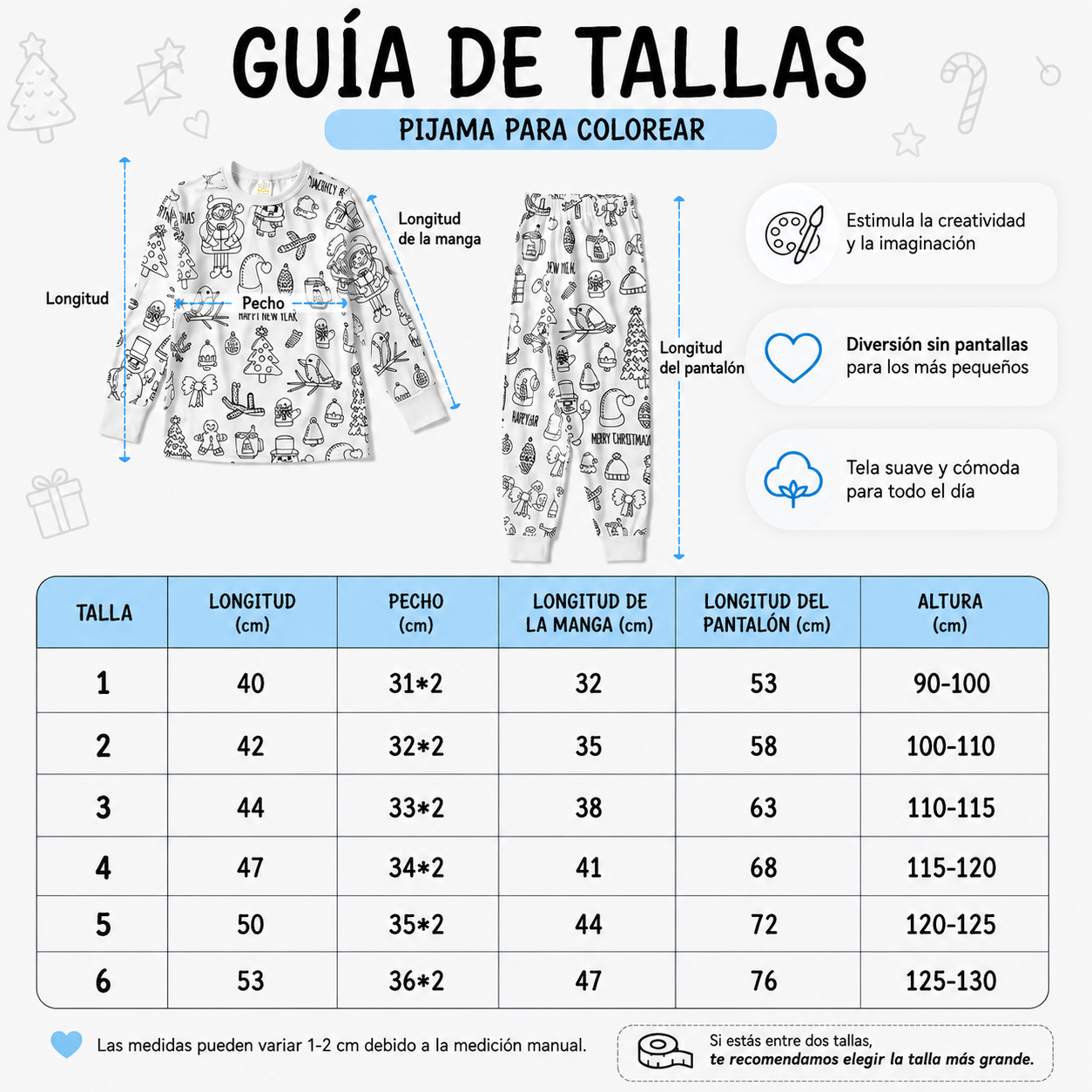 Pijama para colorear